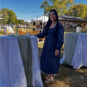 Old Navy Navy Blue Midi Dress